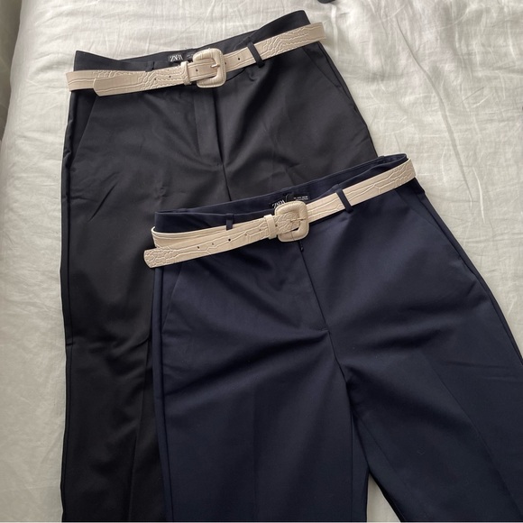 🖤💙 ZARA Black & Navy Blue Dress Pants Bundle Large - Picture 3 of 6